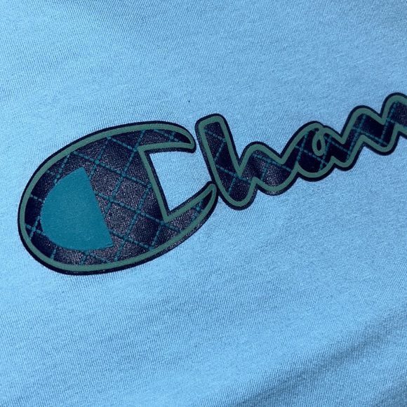 Lot of 2 CHAMPION T-SHIRTS🏆One Black & One Soft Green⭐️Almost LIKE NEW! Mens Lg - Picture 9 of 12